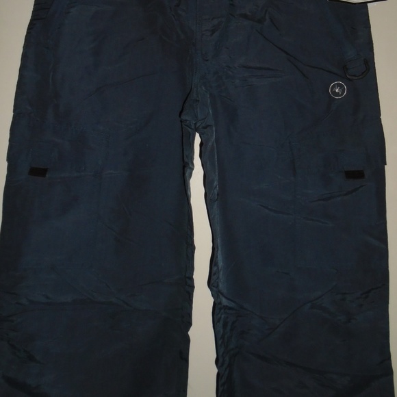 Vintage Rare Nylon Zipper Pockets Drawstring Zipper legs Cargo Pants - Picture 10 of 14